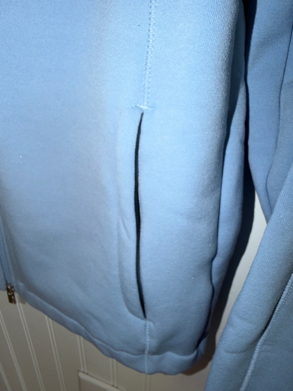 Athleta Light Blue Full-Zip Hooded Sweatshirt - Picture 4 of 10
